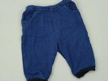 Spodnie 3-6 m, wzrost - 68 cm., stan - Dobry, wzór - Linia, kolor - Niebieski