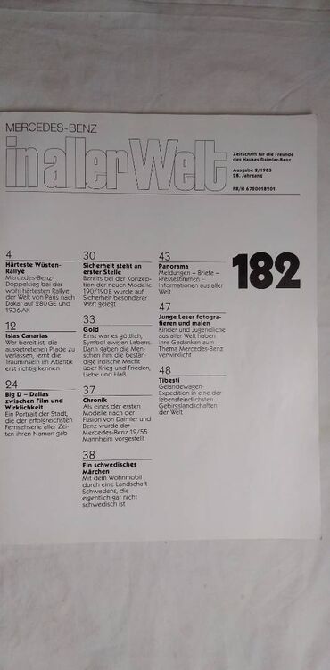 Knjige i stripovi: Casopis: Mercedes Benz br.2 1983. 60 str. nem na lalafo.rs — 2 Knjige i stripovi: Casopis: Mercedes Benz br.2 1983. 60 str. nem — 2