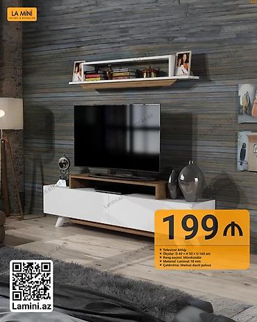 Ev və bağ: TV altlığı və divar rəfi dəsti - Model: La Mini (Laconic & — 1