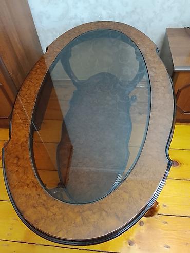 Sifarişlə mebel: Oval masa, Açılmayan, Təkərsiz, Şüşə, Zəmanətsiz, Ünvandan götürmə — 3