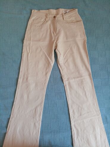 maslinaste pantalone: L (EU 40), Regular rise, Flare