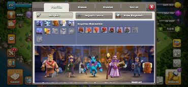 Digər oyun və konsollar: Clash of Clans hesabı satışdadır. Hesabda 217 səviyyə, Efsane Liqa