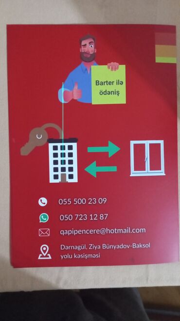 Plastik qapılar: Plasti̇k qapi pəncərə si̇fari̇şi̇ Plastik aluminium qapı pəncərə — 4