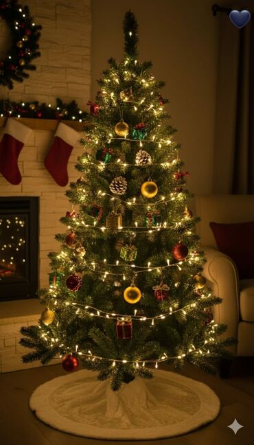 Yeni il ağacları: LED işıqlı Yeni il ağacı – payetli bəzəklərlə - Realistik iynəyarpaq — 6