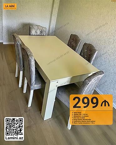 avanqard stol stul: LA MINI masa dəsti - Masa ölçüləri: 90 × 160 sm - Mexanizm: açılmayan — 1
