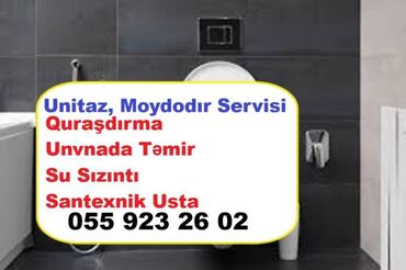 Unitazlar: Unitaz Quraşdırma Servisi. Rakovina, Moydodır, Bidə, Smesitel, Arko