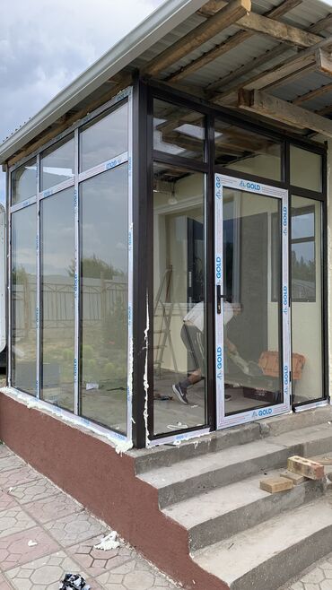 Алюминиевые окна на заказ: Алюминиевое окно на заказ, Тип окна: Витражные, Бесплатная установка, Без рассрочки — 17