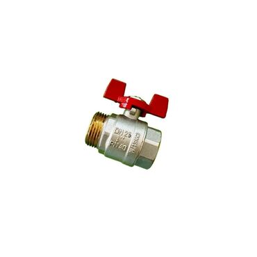 Аксессуары для ванной комнаты: Misin qapaqlı kran (ball valve) – “kəpənək” tipli qırmızı tutacaqla