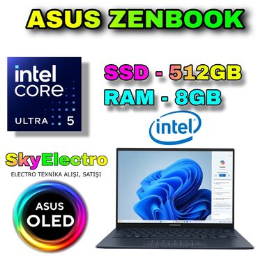 Printerlər: Yeni ASUS Zenbook, 14 ", Intel Core i5, 512 GB, Ünvandan götürmə, Pulsuz çatdırılma, Ödənişli çatdırılma