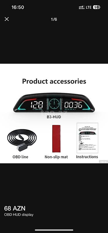 Avtoelektronika: Avtomobil üçün Universal HUD (Head-Up Display) Rəqəmsal Göstərici — 4