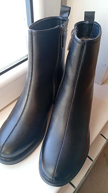 Ботинки и ботильоны: Женские полусапоги, черные, классический,италиянский — 8