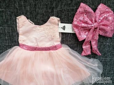 Haljine: Svecana haljina haljine za bebe decu decijaHALJINA + velika mašna — 7