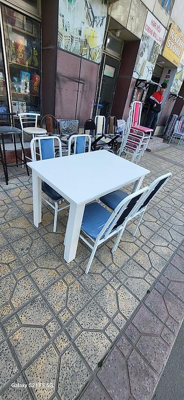 masa satisi: Mətbəx üçün, Yeni, Açılmayan, Dördbucaq masa, 4 stul — 4
