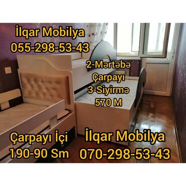 İkimərtəbəli uşaq çarpayıları: Oğlan üçün, Yeni, Çarpayı, Matrassız, Siyirməsiz, Laminat — 5