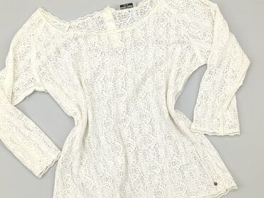 białe bluzki z fredzlami: Blouse, L (EU 40), condition - Good