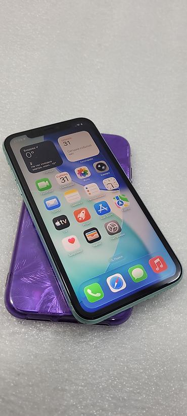 Apple iPhone: IPhone 11, Б/у, 128 ГБ, Зеленый, Чехол, 73 % — 4
