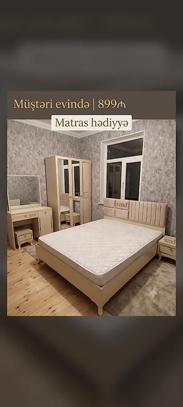 Yataq otağı dəsti Dəstə daxildir: - İki nəfərlik çarpayı (yumşaq