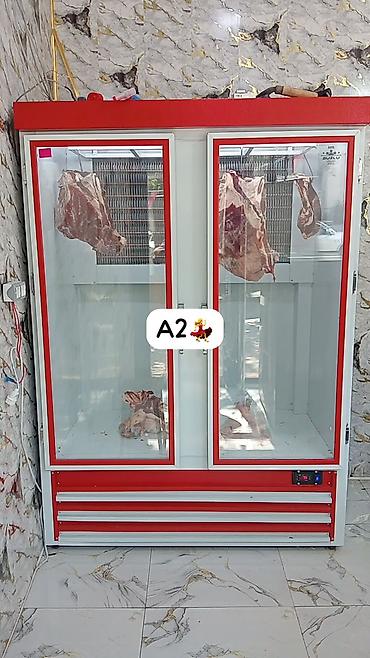 Оборудование для бизнеса: Ət vitrini – A2 • Tip: Şüşə qapılı, asılqanlı ət soyuducu vitrini • — 1