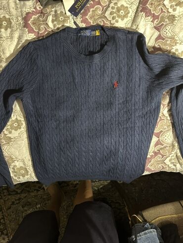 мужской свитер в полоску: Свитер POLO Ralph Lauren, мужской, размер XL (указан на ярлыке)