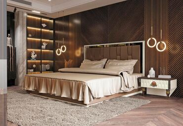 Спальные гарнитуры: Спальный гарнитур, Дерево, цвет - Коричневый — 4