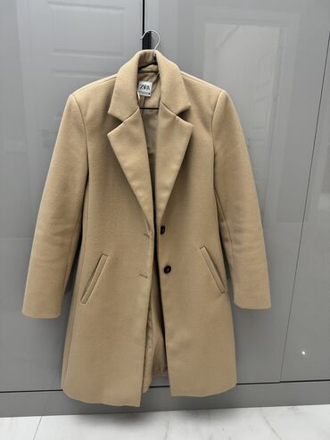 пальто zara: Пальто, Zara, XS (EU 34), цвет - Бежевый