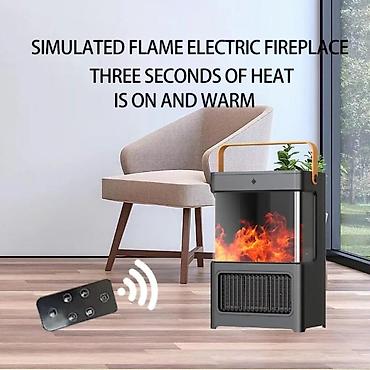 istilik radiatorlari: Elektrik kamin Simulyasiya edilmiş alov effekti: Məhsul real alov — 8