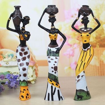 подарки для женщины: Декоративные статуэтки • 3 Африканские женщины Размер: высота 20 см