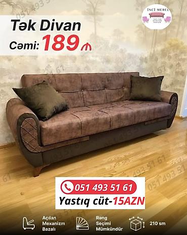 Divanlar: Divan-kravat, Yeni, Açılan, Bazalı, Parça, Rayonlara çatdırılma — 1