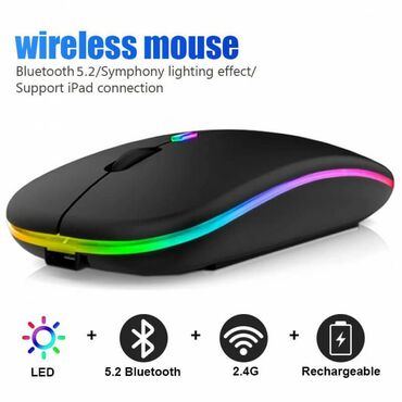 Kompüter və noutbuk aksesuarları: Yeni?Beli VR RGB 5.2 Bluetooth Mouse Telefon / Komputer /Planşet Üçün