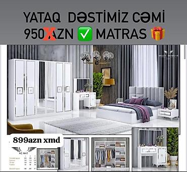 набор ключей: Ağ rəngdə modern yataq dəsti Tərkib: - 6 qapılı geniş qarderob: orta — 1