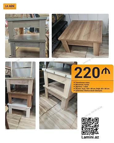 Mebel: Transformer masa – açılan - Mexanizm: açılan transformasiya sistemi; — 1