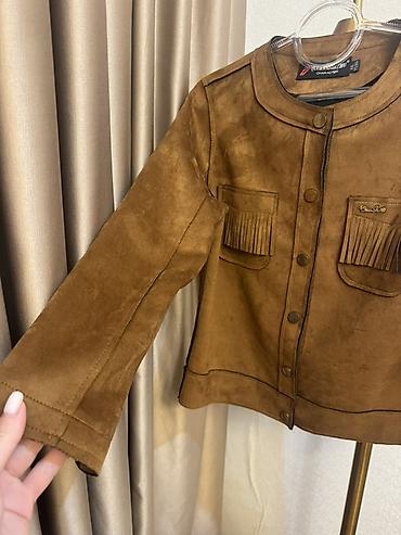 patchi goz alti: Qadınlar üçün süet görünümlü jaket - Rəng: isti qəhvəyi (karamel — 3