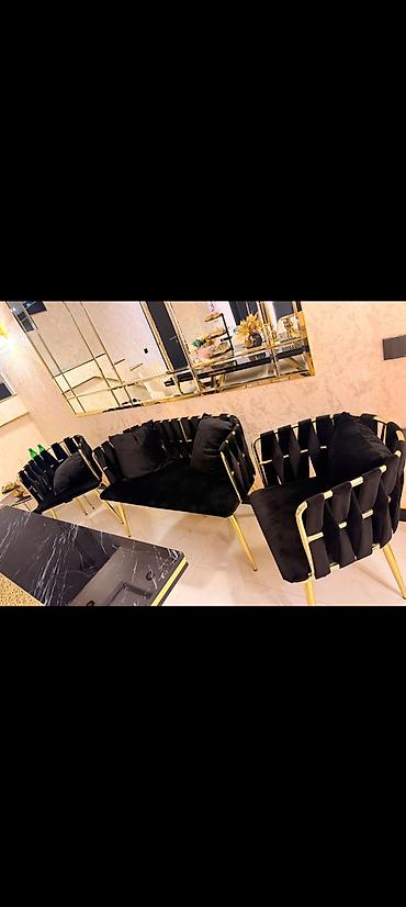 Другое: Tecili satilir Divan kreslo dəsti satılır 400₼ .Yeni kimidir. Ünvan — 1