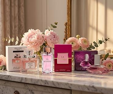 3li parfum seti xanimlar ucun Miss dior, la bomba, celvin eyforiya