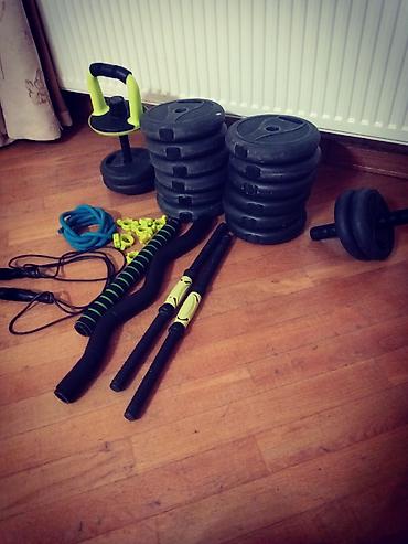 Ev üçün fitnes dəstı – çoxfunksiyalı ağırlıq və aksessuarlar paketi