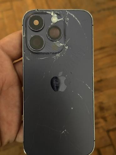 iphone arxa şüşə: IPhone 14 Pro, Göy, Qırıq — 3