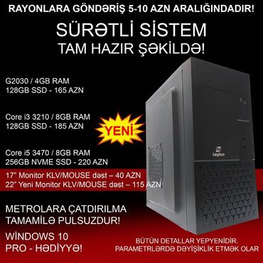 Masaüstü kompüterlər və iş stansiyaları: Masaüstü Kompüterlər “Legion LG-5015 G2030 / CORE i3 / CORE i5” ⭐G2030 — 3