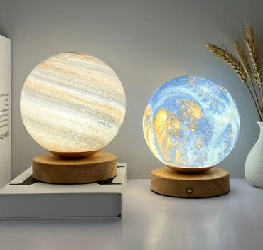ночь охрана: Луна настольная лампа Nordic Planet для спальни атмосфера гостиная