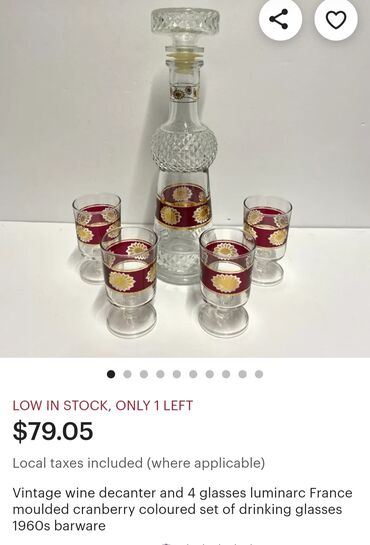 Čaše: Servis nov italijanski za zestoko pice iz 60,70ih. Servis — 5