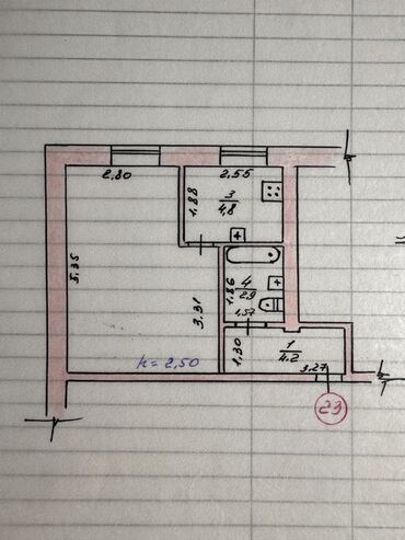 квартира рабочий гарадок: 1 комната, 38 м², Хрущевка, 1 этаж, Старый ремонт