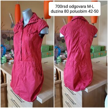 Haljine: Ženska odeća – 4 komada (dimenzije i informacije sa slika) 1) Crvena — 1