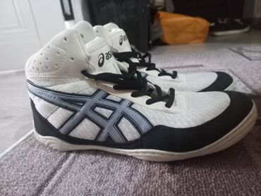 змеиная питон крокодил скат страус: Мужские кроссовки, 40, Asics, Б/у, цвет - Белый