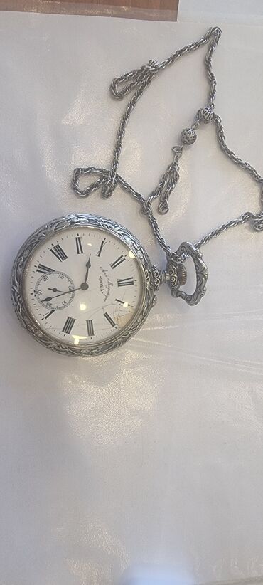 qadın saatları: İşlənmiş, Cib Saat dəsti, rəng - Gümüşü