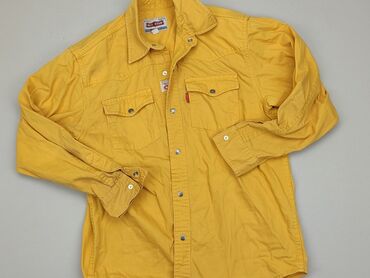 koszula print: Koszula 10 lat, stan - Dobry, wzór - Jednolity kolor, kolor - Żółty