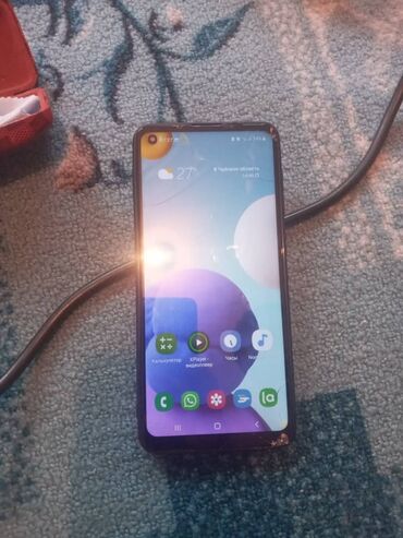 Samsung: Samsung Galaxy A21S, Б/у, 64 ГБ, цвет - Фиолетовый, 2 SIM