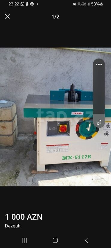 Qaynaq, svarka aparatları: MX-5117B ağac emalı dəzgahı - Model: MX-5117B - Növ: Frezə/saplı