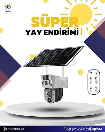 Günəş panelli 4G kamera 2 lensli V380 markasının 2 lensli 4G günəş