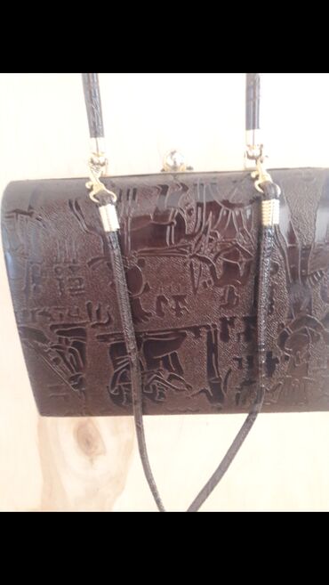 qəhvəyi botilyonlar: Original Versace çantası