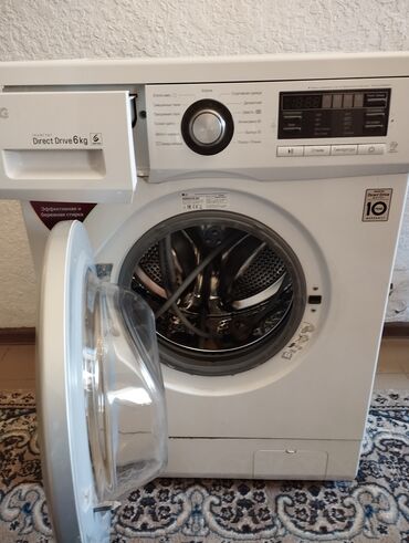 машинки стиральные: Стиральная машина LG, Б/у, Автомат, 10 кг и более, Полноразмерная