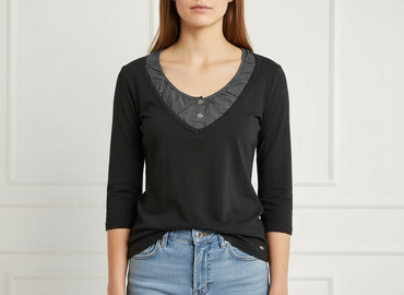 białe obcisła bluzki z długim rękawem: Street One, Women's blouse, size S